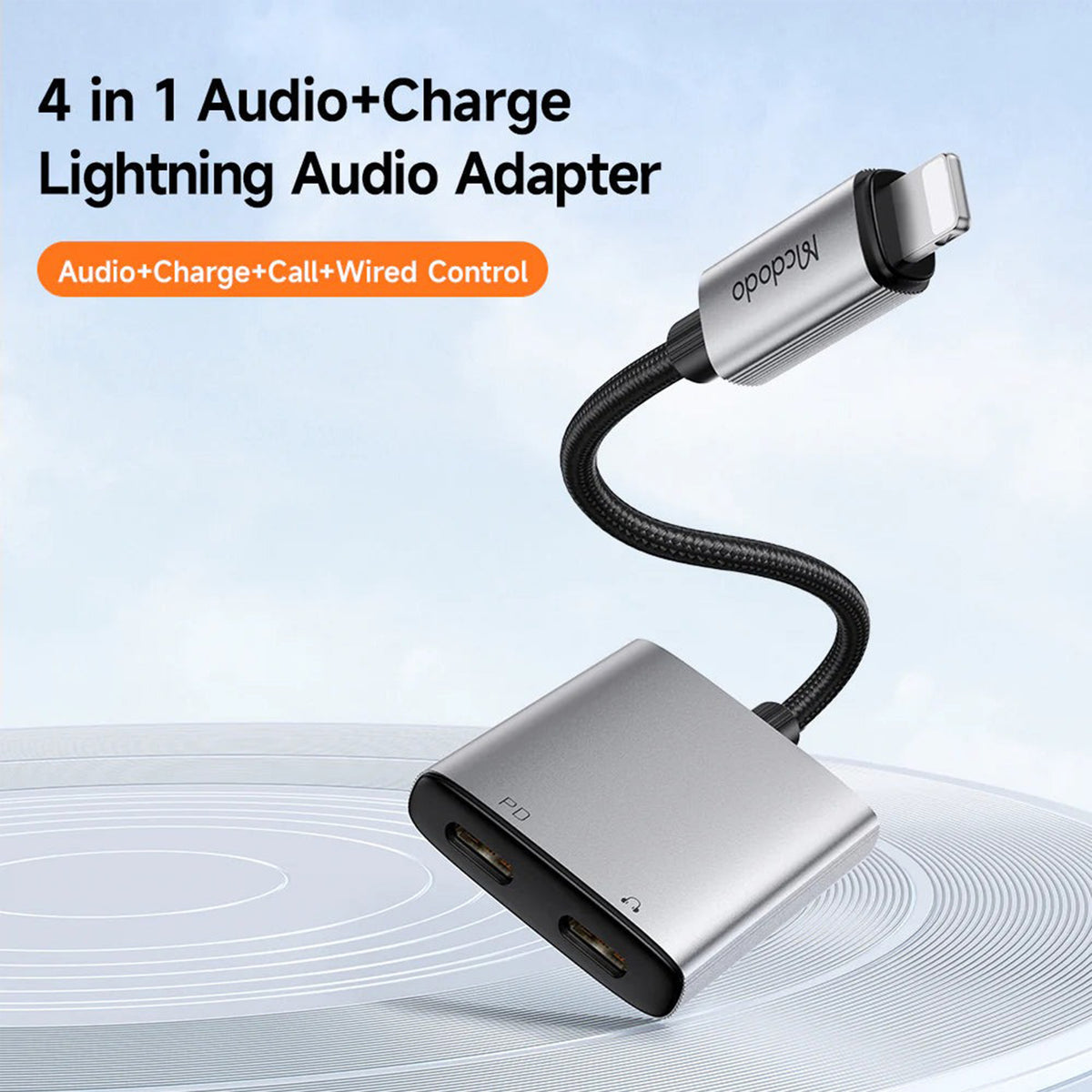 Mcdodo CA-556 2-in-1 Lightning to Dual Lightning Audio & Charging Adapter