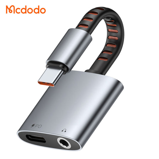 Mcdodo Port Tune CA312 2-in-1 USB-C to USB-C & 3.5mm Audio Adapter with 60W PD Charging