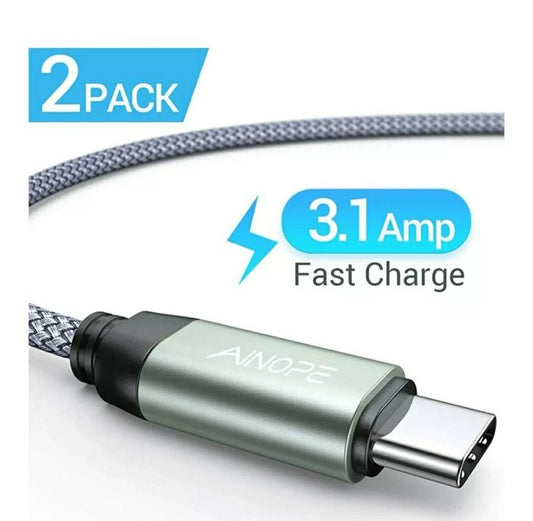 AINOPE USB-C Cable Fast Charging 3A (1M) – Braided Charging Cable