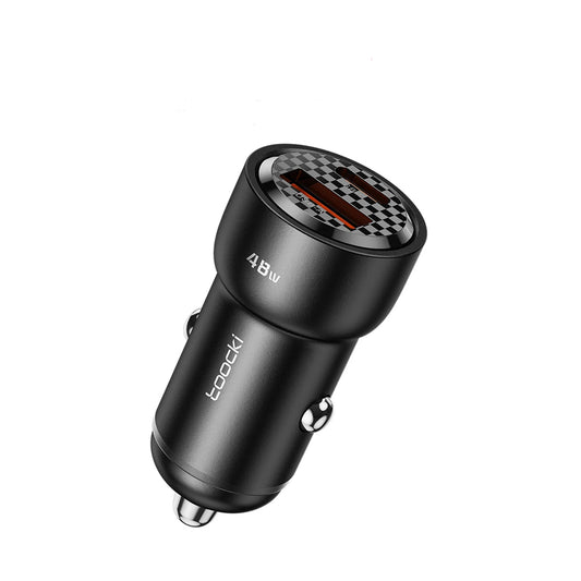 Toocki TQ-CC21 48W USB Car Charger – QC 3.0 & PD 3.0 Dual-Port Fast Charging Adapter