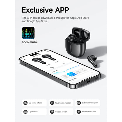 HOCO EQ33 Wireless Bluetooth Earbuds – Bluetooth 5.4 & App Control