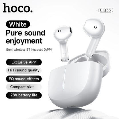 HOCO EQ33 Wireless Bluetooth Earbuds – Bluetooth 5.4 & App Control