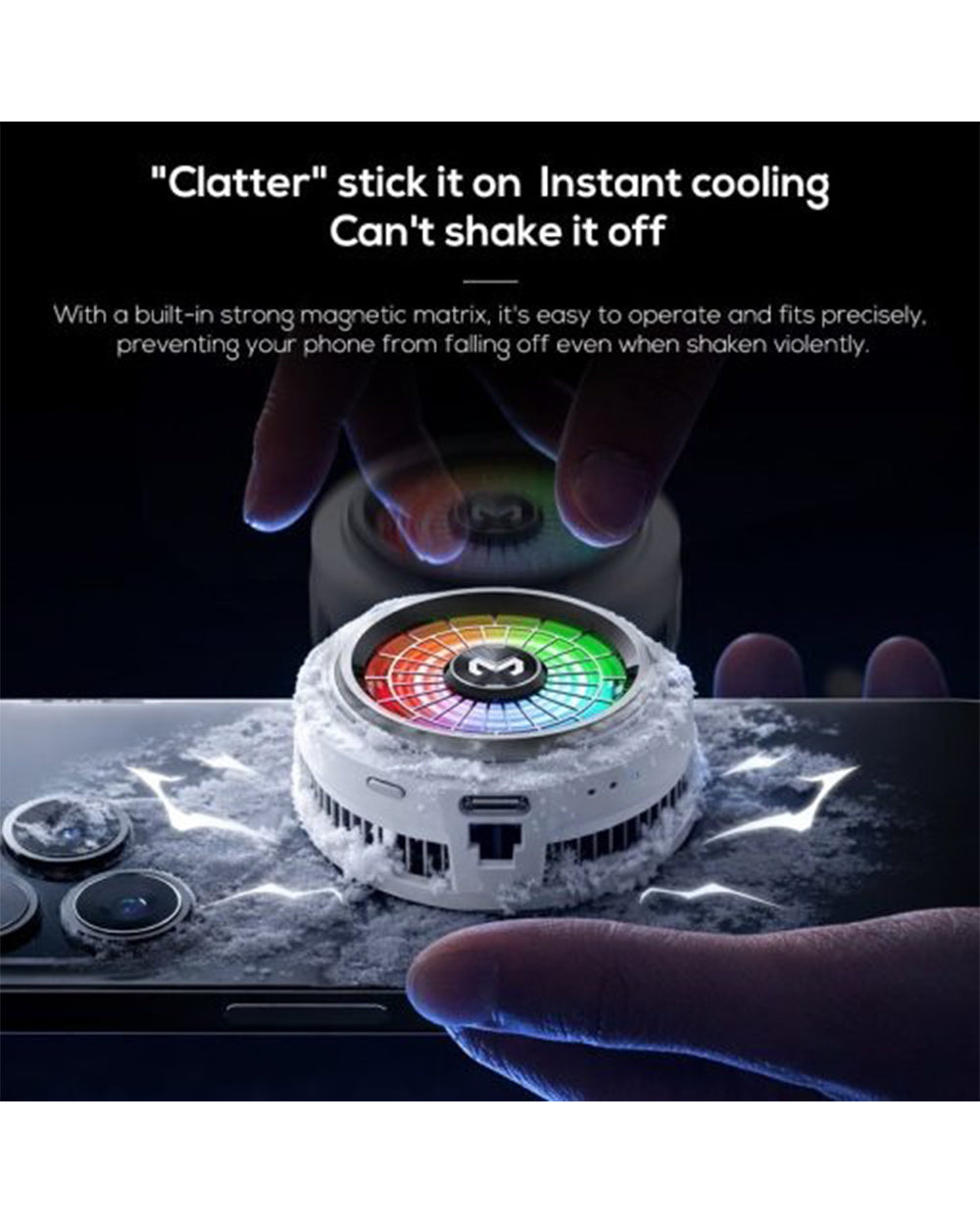 Memo CX20 Magnetic Semiconductor Mobile Cooling Fan for Gaming & Overheating Protection
