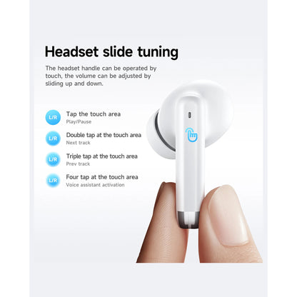 HOCO EQ2 Plus TWS Bluetooth Earphones – Bluetooth 5.4, Dual Drivers & LED Battery Display