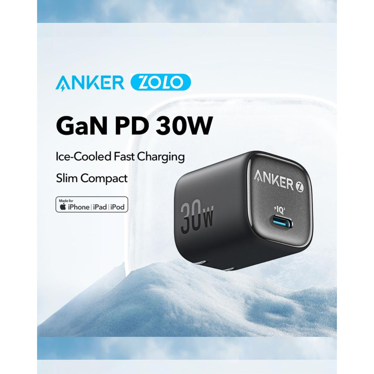 Anker Zolo A2698 30W Compact GaN II USB-C PD Charger