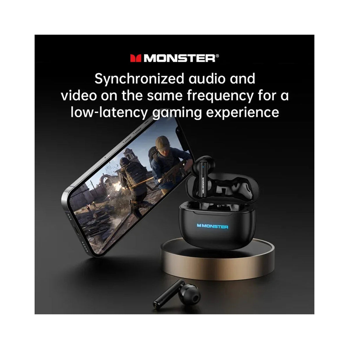 Monster XKT26 ANC TWS Gaming Wireless Earbuds – Bluetooth 5.4, ANC & 13mm Drivers