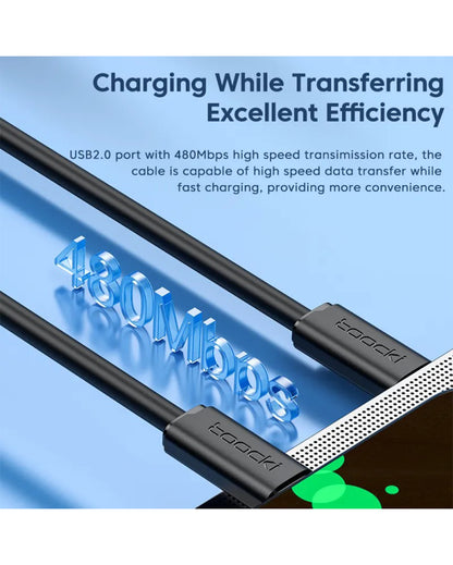 Toocki 3A USB-C to USB-C Fast Charging Cable – High-Speed Charging & Data Transfer