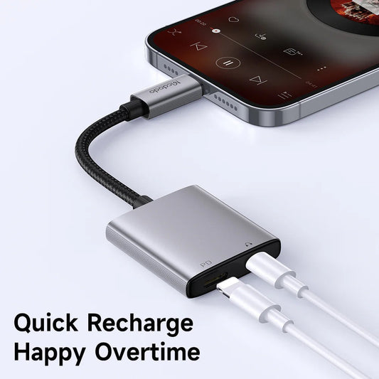 Mcdodo CA-556 2-in-1 Lightning to Dual Lightning Audio & Charging Adapter