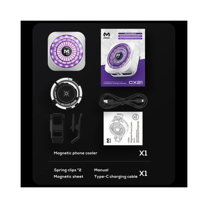 MEMO CX21 18W Magnetic Semiconductor RGB Phone Cooler with Back Clip