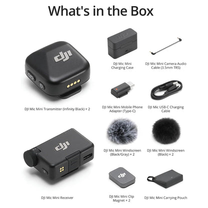 DJI Mic Mini Wireless Microphone 2TX + 1RX with Charging Case