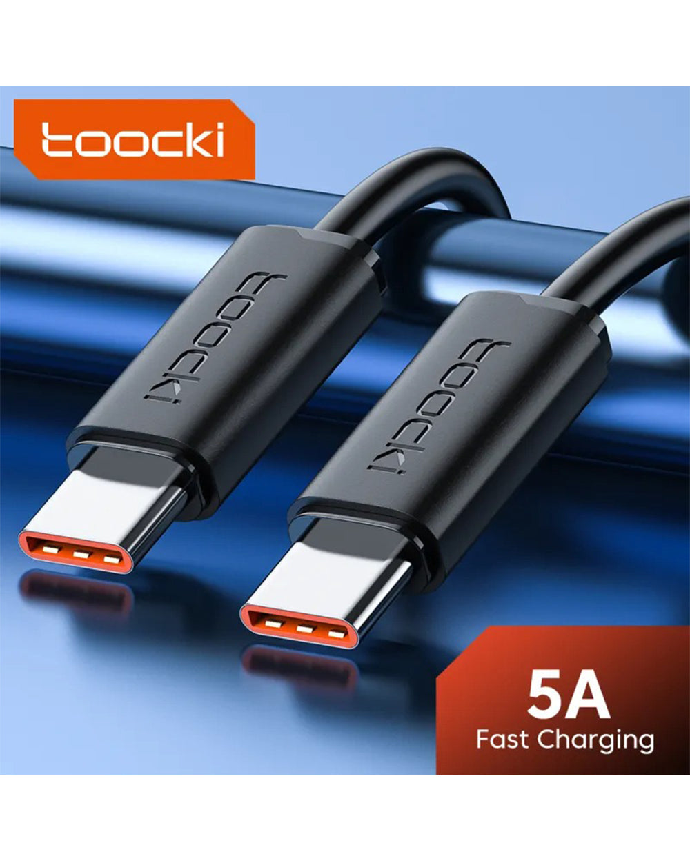 Toocki 3A USB-C to USB-C Fast Charging Cable – High-Speed Charging & Data Transfer