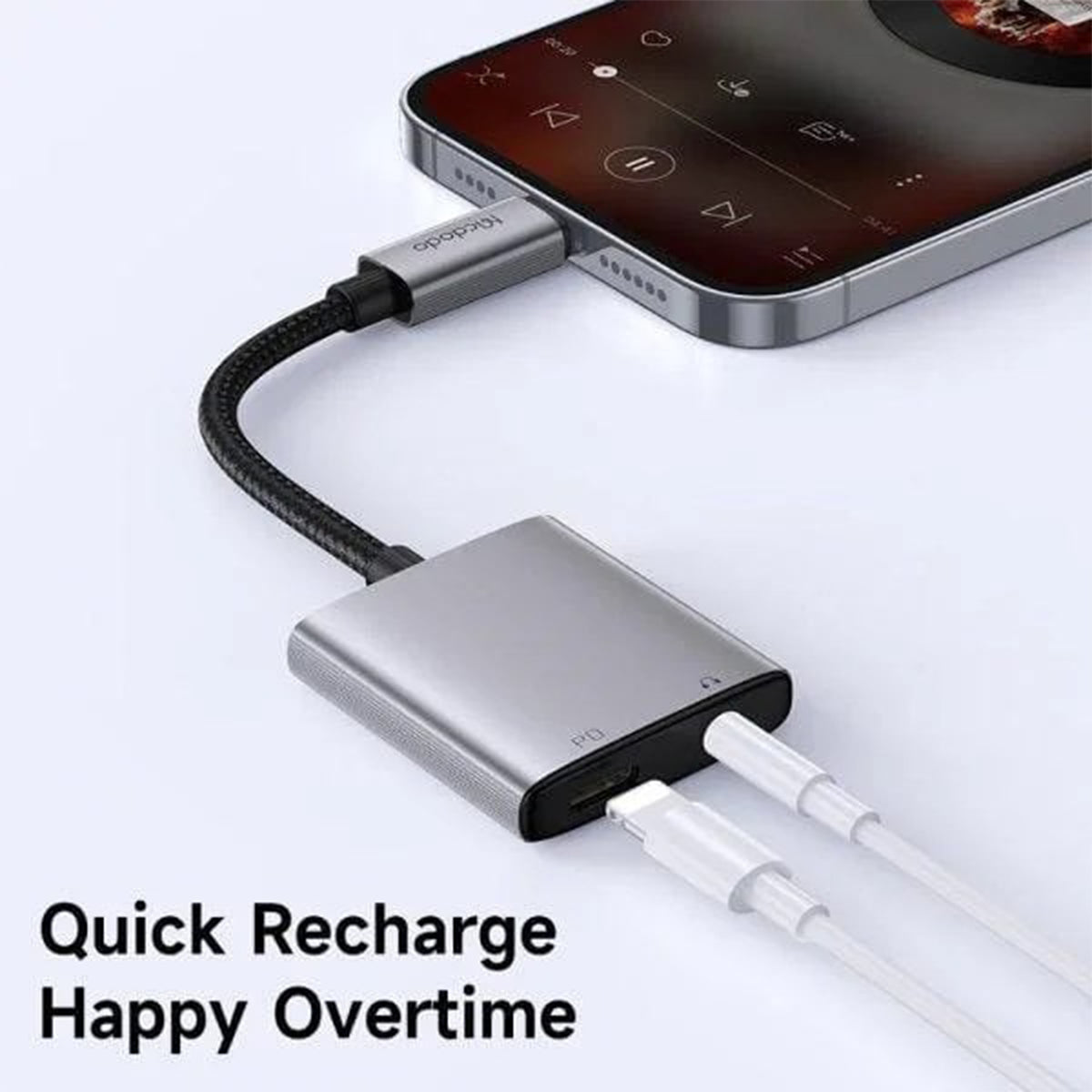 Mcdodo CA-554 2-in-1 Lightning to 3.5mm Audio & Lightning Charging Adapter