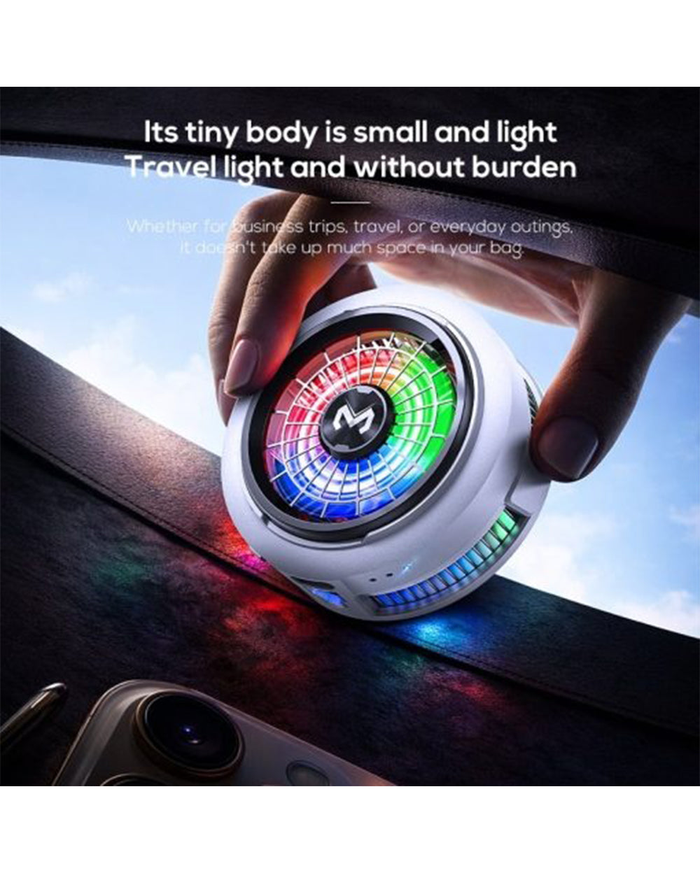 Memo CX20 Magnetic Semiconductor Mobile Cooling Fan for Gaming & Overheating Protection