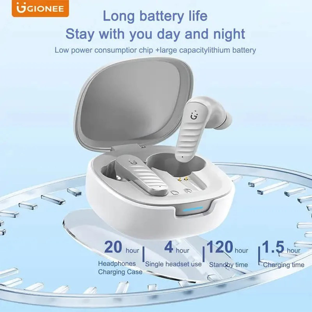 Gionee JL002 Wireless Earbuds – Bluetooth 5.4, & Hi-Fi Stereo Sound