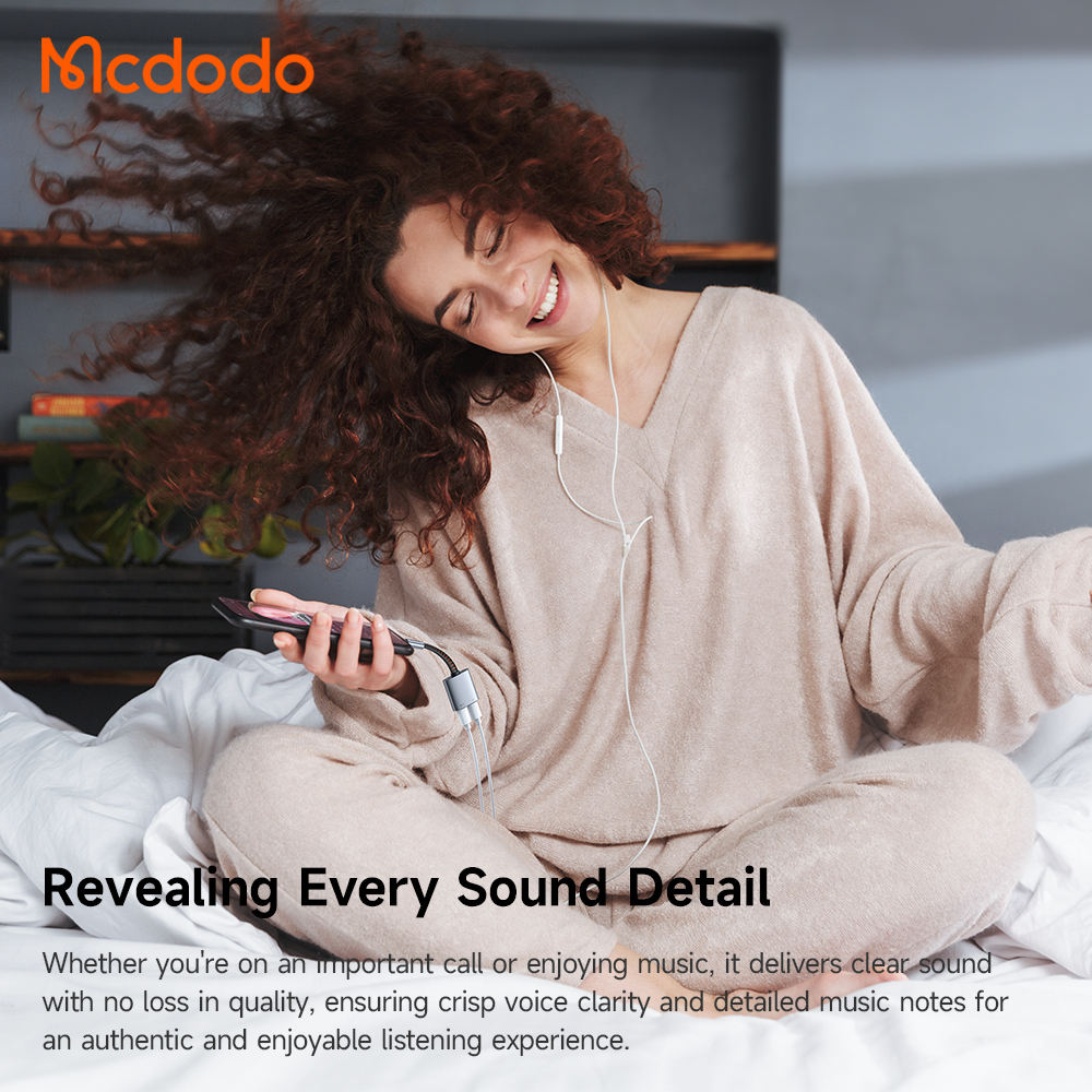 Mcdodo Port Tune CA312 2-in-1 USB-C to USB-C & 3.5mm Audio Adapter with 60W PD Charging