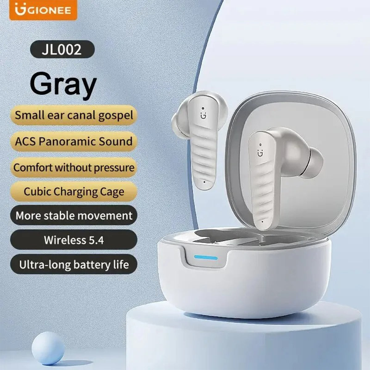 Gionee JL002 Wireless Earbuds – Bluetooth 5.4, & Hi-Fi Stereo Sound