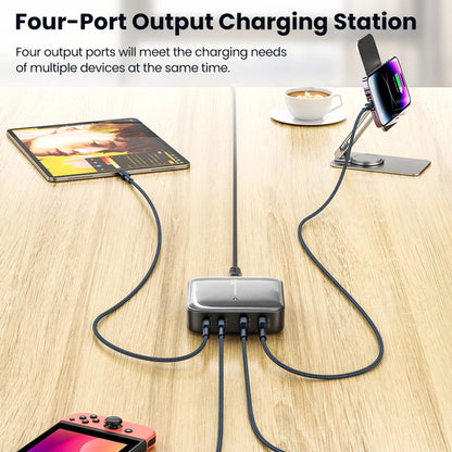 Toocki 67W GaN Desktop Charger Station 4-Port USB-C PD & QC Fast Charger