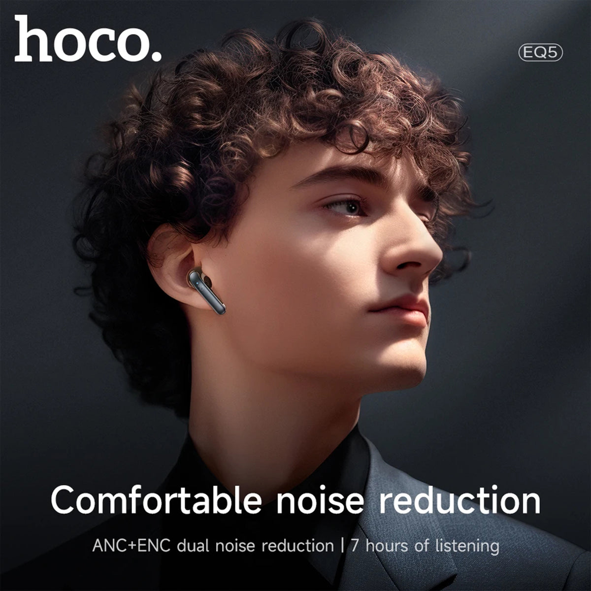 HOCO EQ5 ANC+ENC Bluetooth 5.3 Wireless Earbuds – HiFi Stereo Sound & Dual Microphones