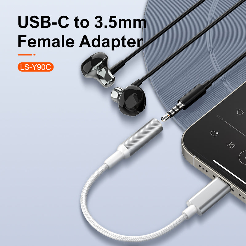 LDNIO LS-Y90C Hi-Fi USB-C to 3.5mm Female Audio Adapter