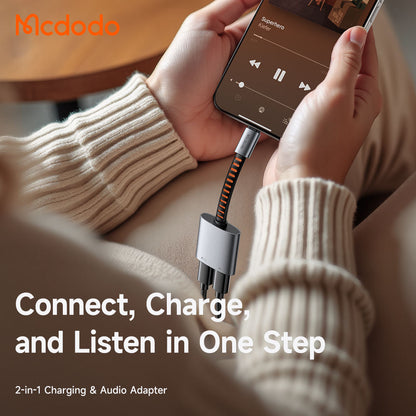 Mcdodo Port Tune CA312 2-in-1 USB-C to USB-C & 3.5mm Audio Adapter with 60W PD Charging