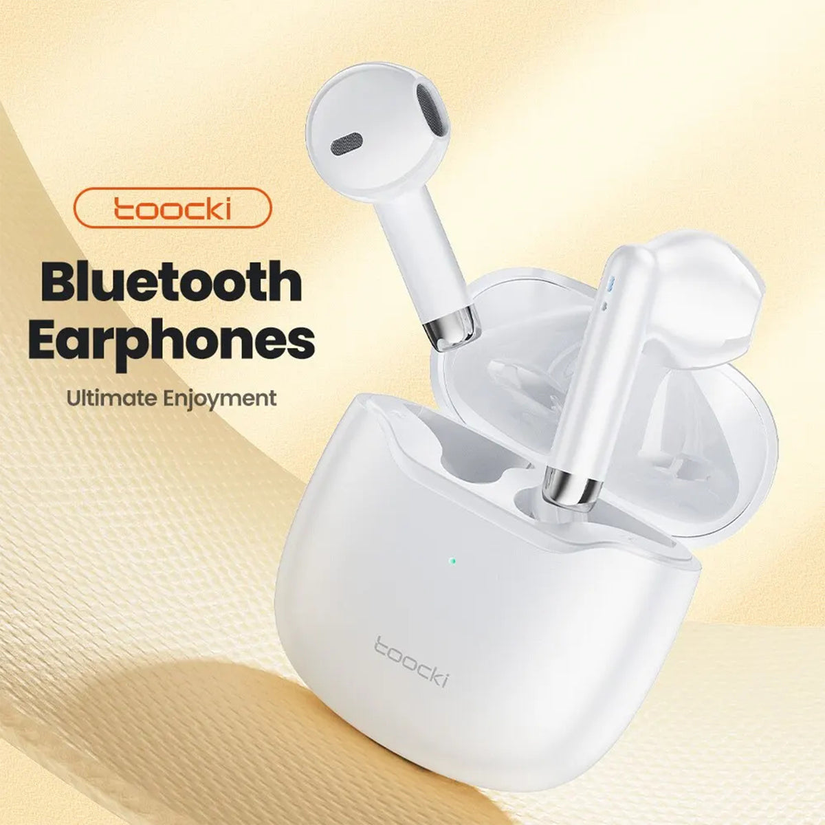 Toocki HE-080 TWS Wireless Earphones – Bluetooth 5.3, & IPX4 Sweat-Resistant Finish