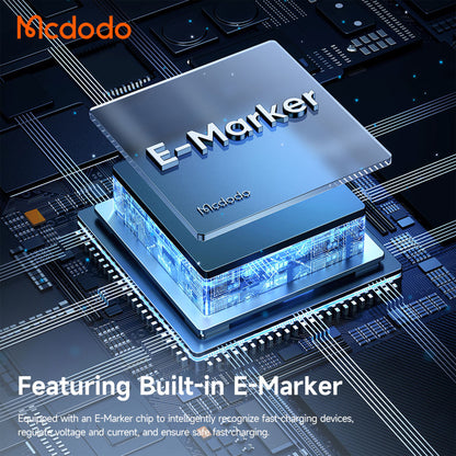 Mcdodo CA-035 Cab Vision 240W USB-C to USB-C Cable – 5A PD 3.1 & Dynamic LED Power Display