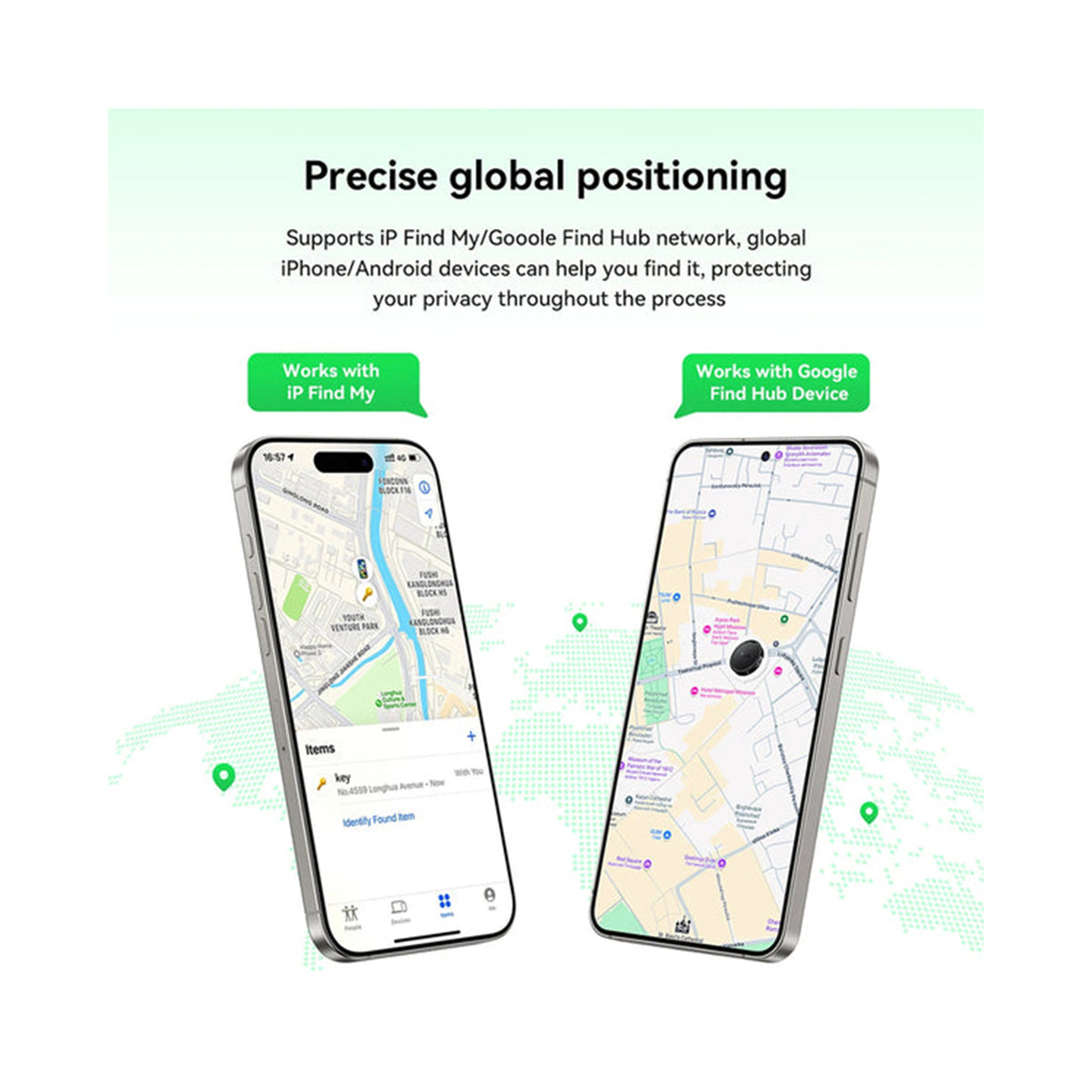 HOCO E101 Universal Smart Tracker Apple Find My & Google Find My Device Bluetooth Anti-Lost Locator