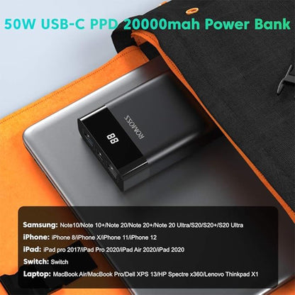 ROMOSS PPD20 20000mAh 50W PD Fast Charging Power Bank USB-C Portable Charger