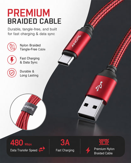 AINOPE USB-A to USB-C Fast Charging Cable 3A (2M)