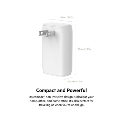 Belkin BoostCharge 37W Dual Wall Charger with PPS USB-C PD + USB-A