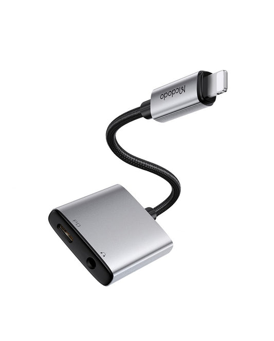 Mcdodo CA-554 2-in-1 Lightning to 3.5mm Audio & Lightning Charging Adapter