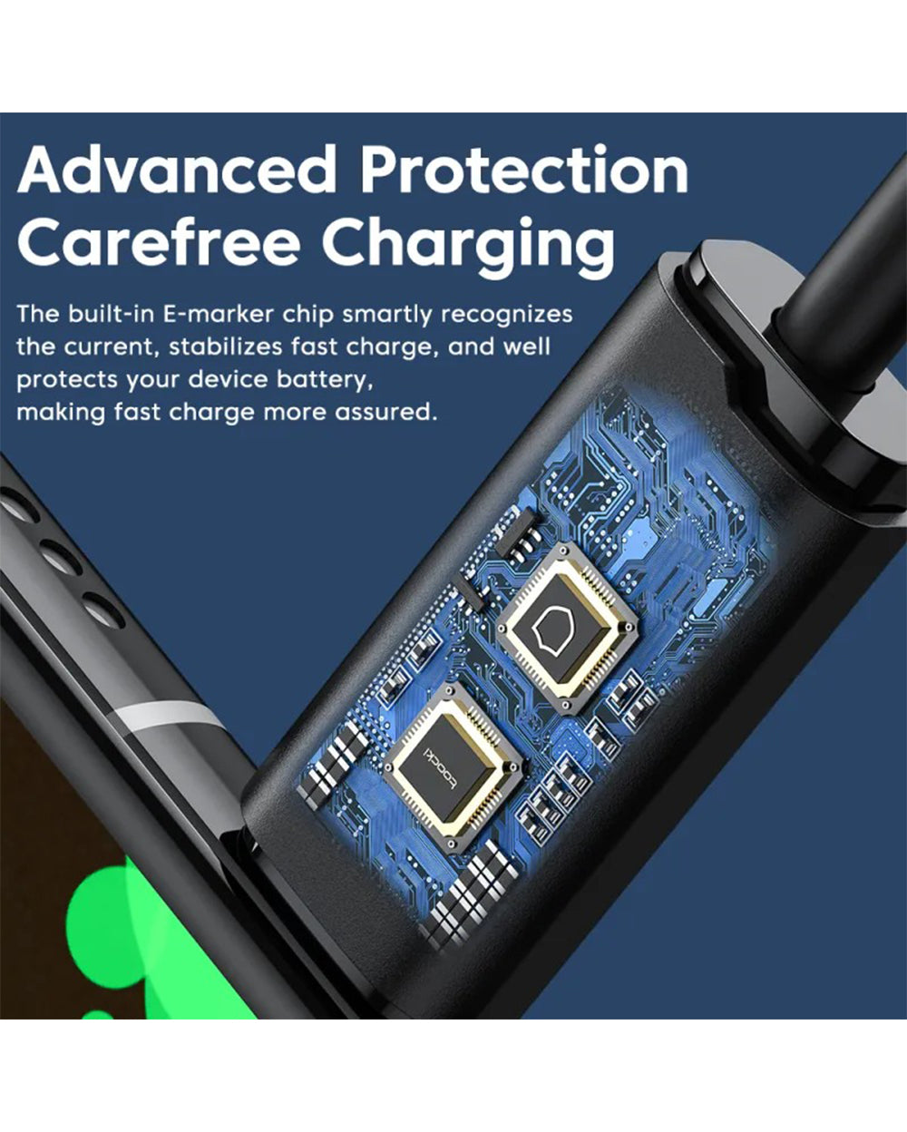 Toocki 3A USB-C to USB-C Fast Charging Cable – High-Speed Charging & Data Transfer