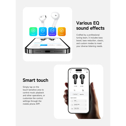 HOCO EQ33 Wireless Bluetooth Earbuds – Bluetooth 5.4 & App Control