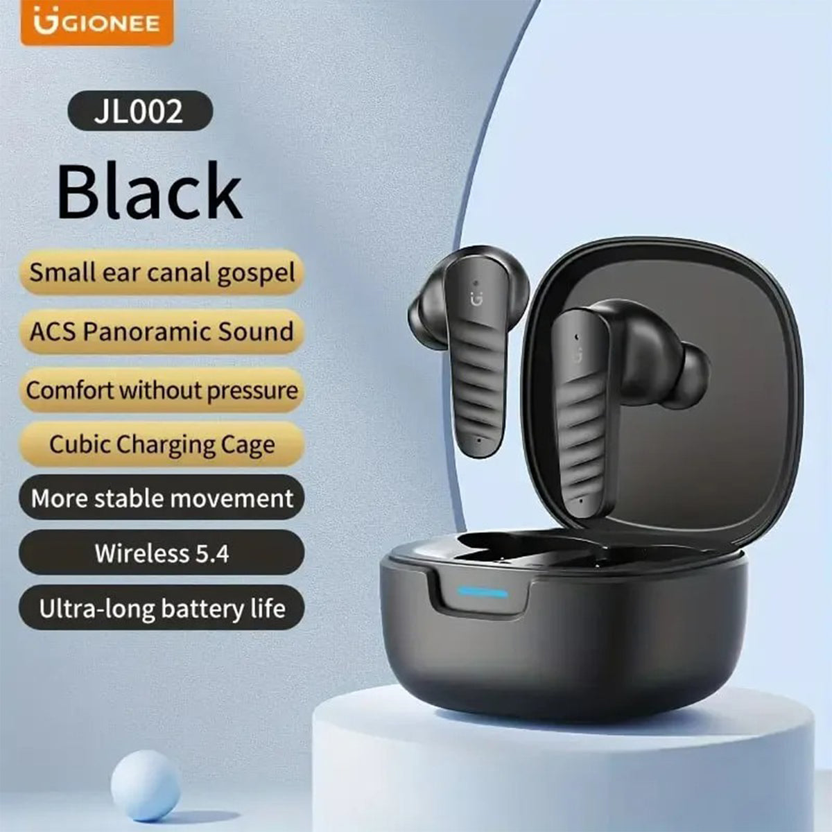 Gionee JL002 Wireless Earbuds – Bluetooth 5.4, & Hi-Fi Stereo Sound