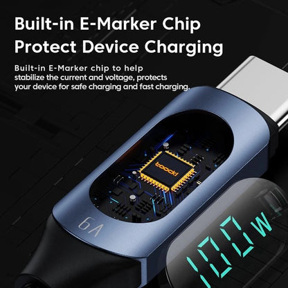 Toocki 100W USB-C to USB-C Braided Cable – 5A PD Fast Charging Display Cable