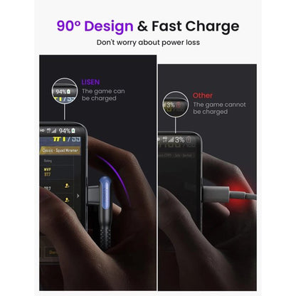 LISEN 90-Degree USB-C Cable